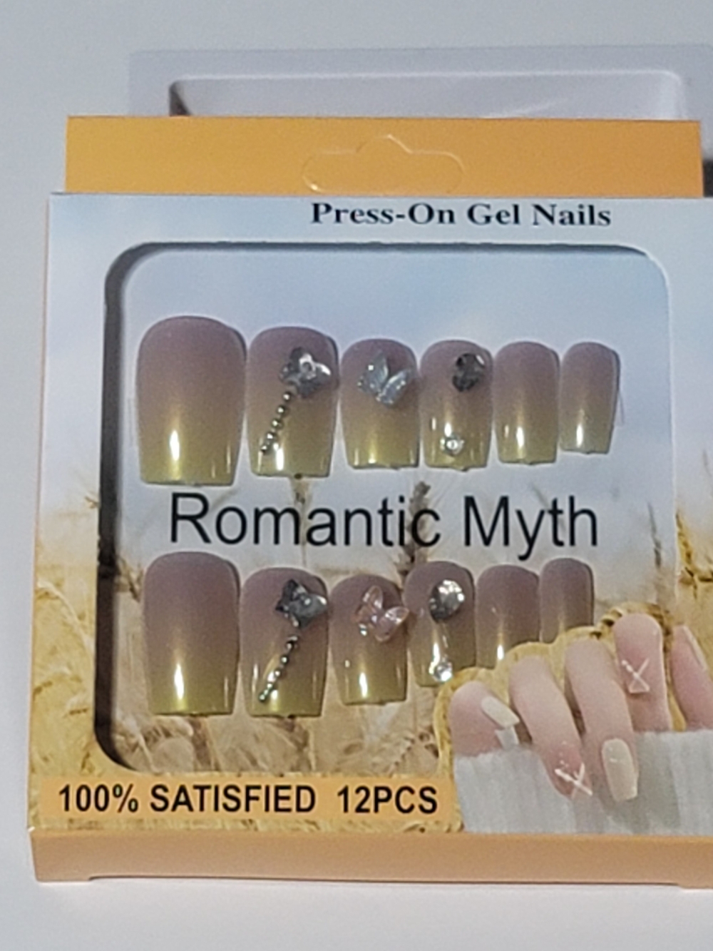 ❤️‍🔥6/$15❤️‍🔥Press-On Gel Nails in Pink Ombre with Rhinestones
